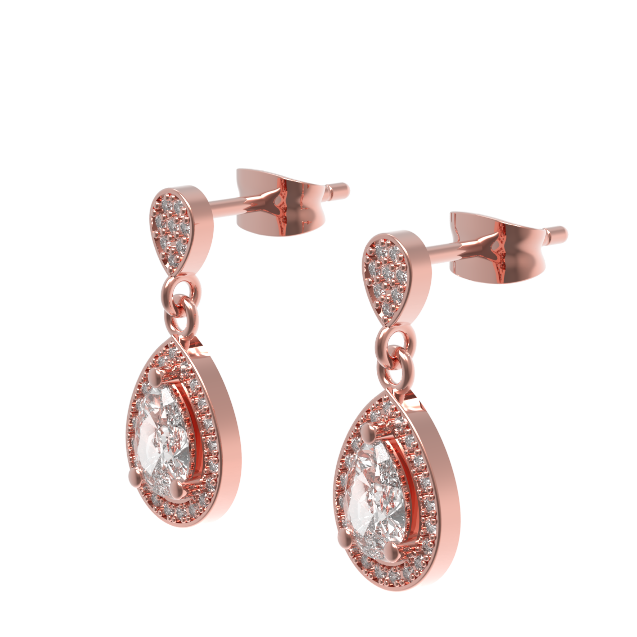 Sparkle Allure Solitaire Teardrop Earrings, Hallmarked 925 Sterling Silver